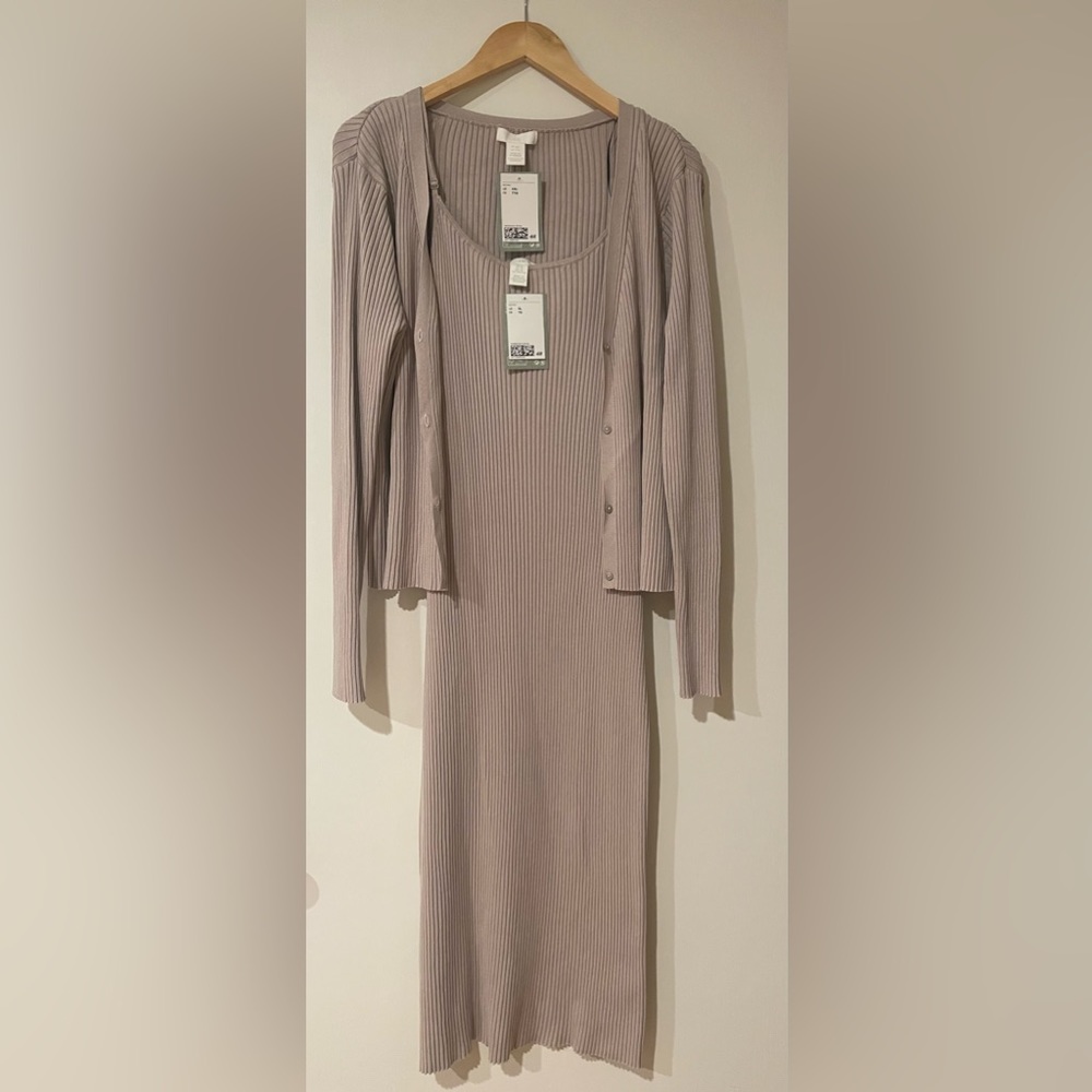 H&M Midi Dress and Cropped Cardigan